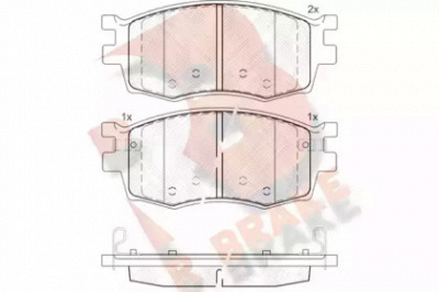 R BRAKE rb1711 -  Комплект тормозных колодок, дисковый тормоз